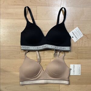 NWT Calvin Klein Black Bralette set